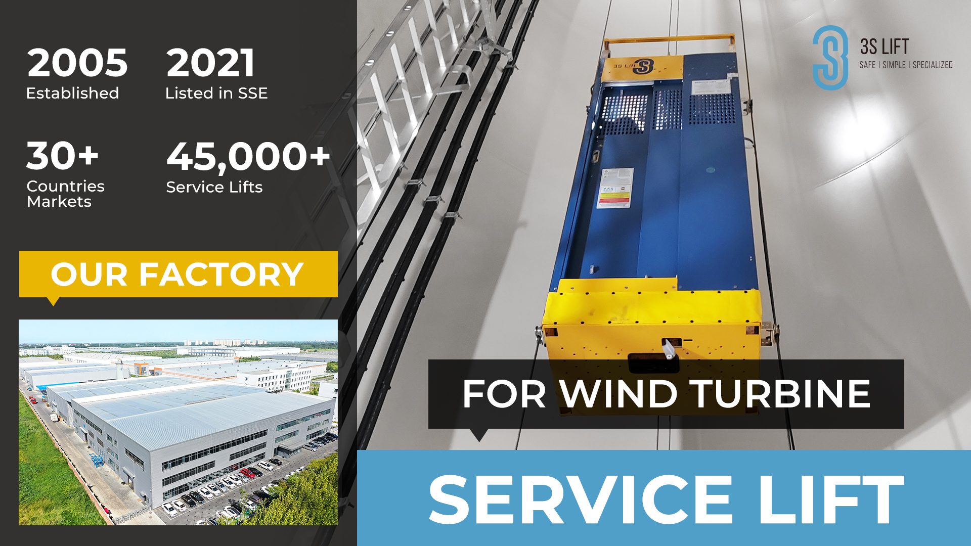 Wire Rope-Guided Service Lift - 3S Industry